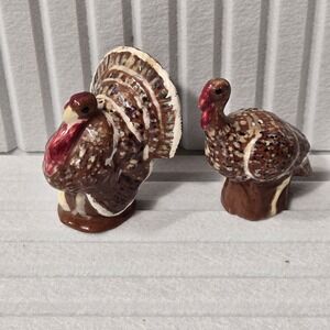 Hand Paint Turkey Salt And Pepper Shakers.
